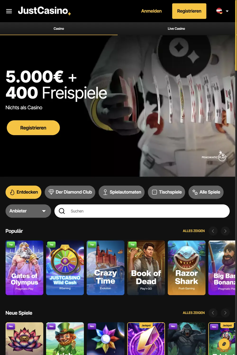 Just Casino Rezension